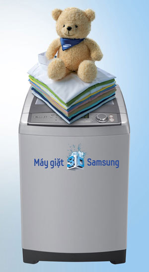 Tiết kiệm nước, áo quần không xoắn rối với máy giặt Samsung 3D