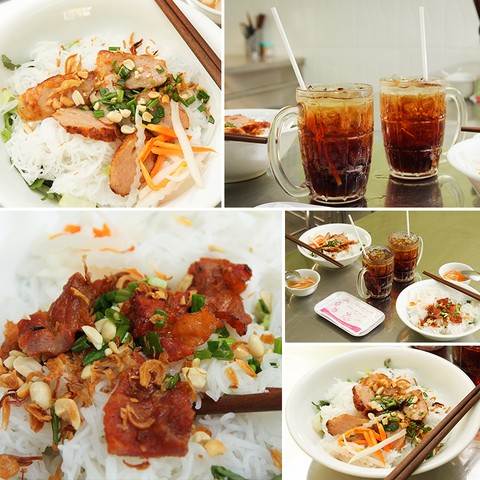 Bún thịt nướng với lò vi sóng